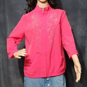 Zenergy by Chicos Jacket 1 Small Pockets Orange Pink Salmon